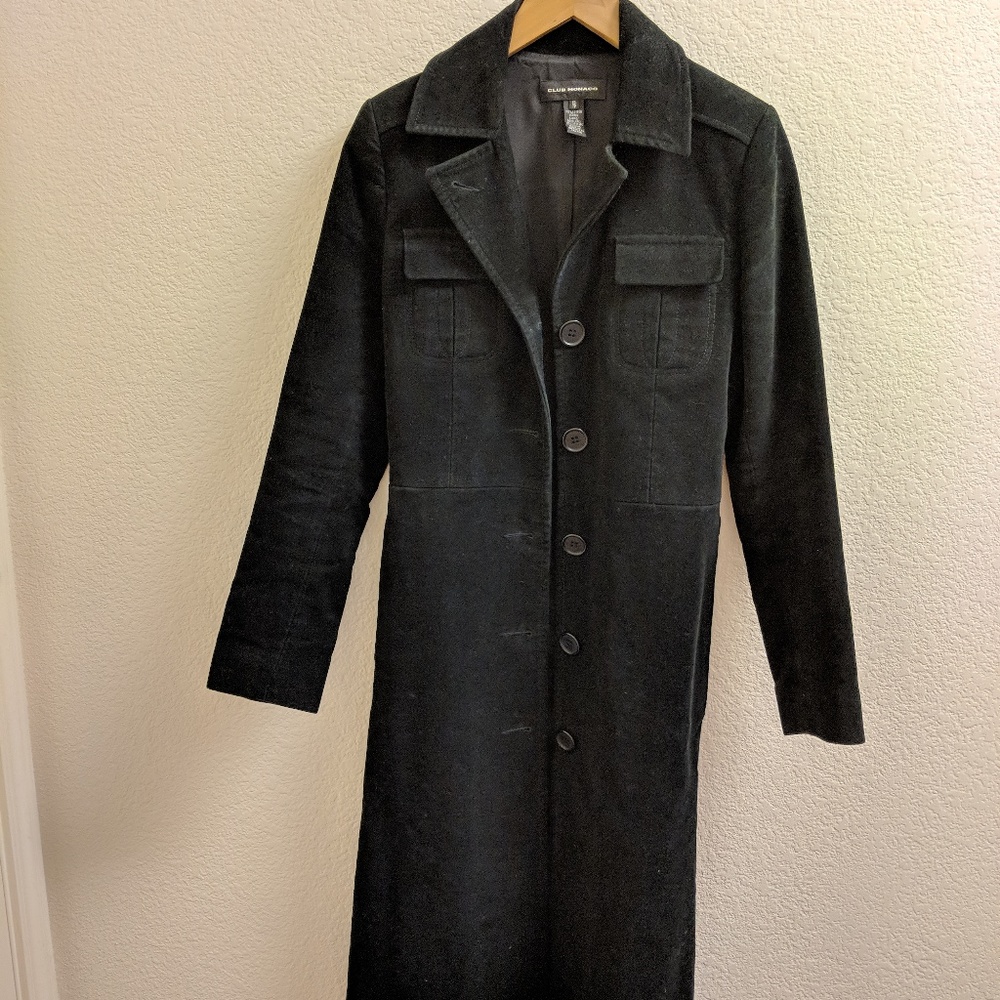 Club Monaco Long Black Jacket
